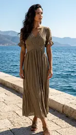 Garde-robe - Lang kleed - Kaki