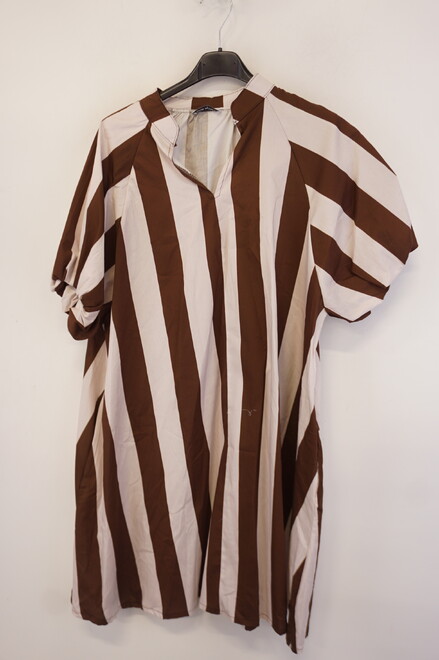 Garde-robe - Halflang Kleedje - Bruin-ecru