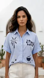 Garde-robe - Blouse - Blauw