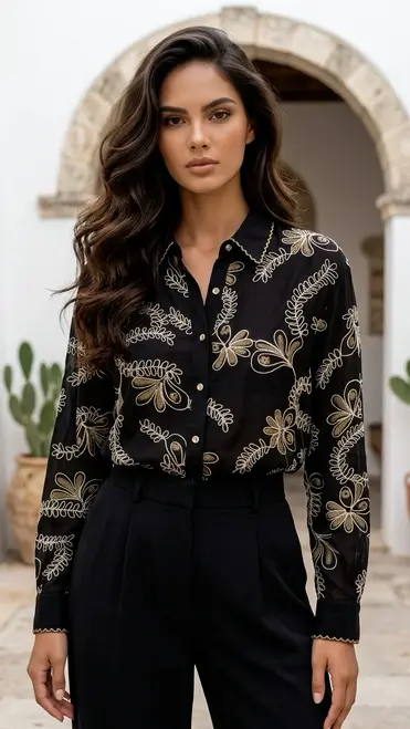 Garde-robe - Blouse - Zwart