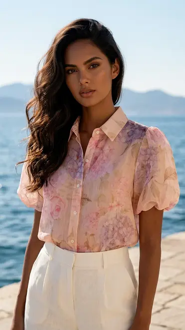 Garde-robe - Blouse - Roze-beige