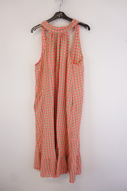 Garde-robe - Lang kleed - Groen-roze