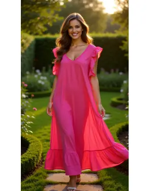 Garde-robe - Lang kleed - Fushia