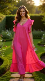 Garde-robe - Lang kleed - Fushia