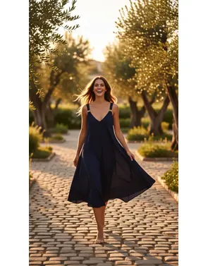 Garde-robe - Kort Kleedje - Marine