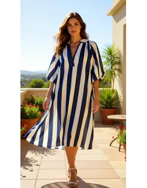 Garde-robe - Kort Kleedje - Marine