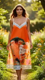 Garde-robe - Kort Kleedje - Oranje