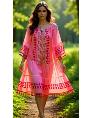Garde-robe - Kort Kleedje - Roze