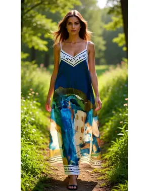 Garde-robe - Lang kleed - Petrol