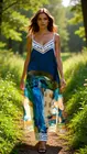 Garde-robe - Lang kleed - Petrol