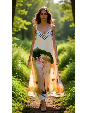 Garde-robe - Lang kleed - Ecru