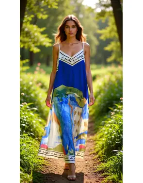 Garde-robe - Lang kleed - Blauw