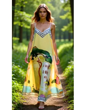 Garde-robe - Lang kleed - Geel
