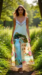 Garde-robe - Lang kleed - Munt