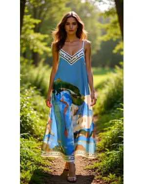 Garde-robe - Lang kleed - Blauw