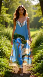 Garde-robe - Lang kleed - Blauw