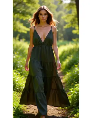 Garde-robe - Lang kleed - Kaki