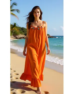 Garde-robe - Lang kleed - Oranje