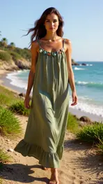 Garde-robe - Lang kleed - Kaki