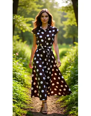 Garde-robe - Lang kleed - Bruin