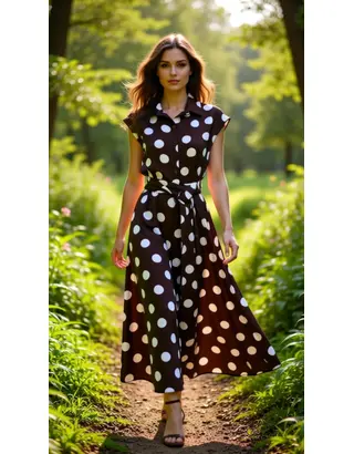 Garde-robe - Lang kleed - Bruin