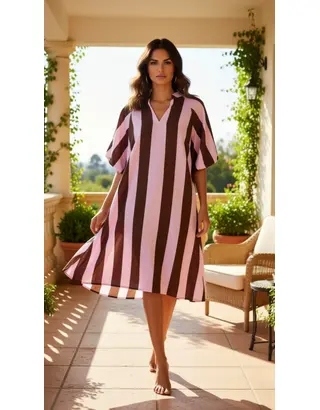 Garde-robe - Halflang Kleedje - Roze
