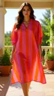 Garde-robe - Halflang Kleedje - Fushia-oranje