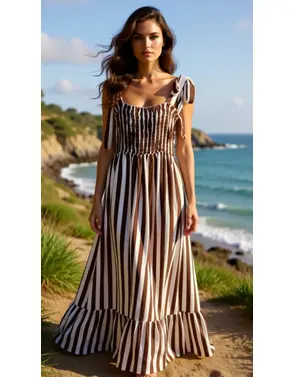 Garde-robe - Lang kleed - Bruin