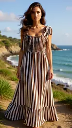 Garde-robe - Lang kleed - Bruin
