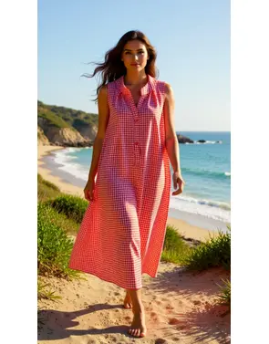 Garde-robe - Halflang Kleedje - Rood