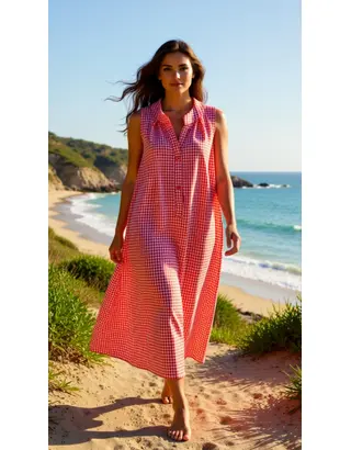 Garde-robe - Halflang Kleedje - Rood