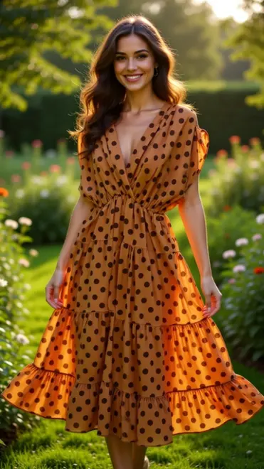 Garde-robe - Lang kleed - Donker oranje