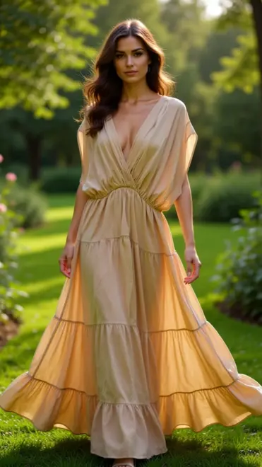 Garde-robe - Lang kleed - Camel