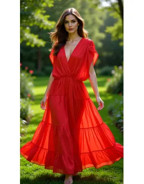 Garde-robe - Lang kleed - Rood