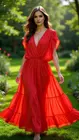 Garde-robe - Lang kleed - Rood