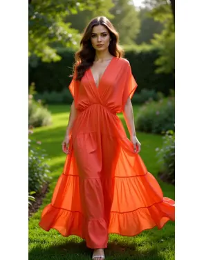 Garde-robe - Lang kleed - Coraal