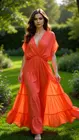 Garde-robe - Lang kleed - Coraal