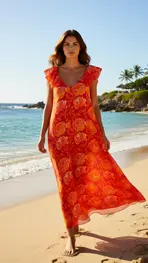 Garde-robe - Lang kleed - Oranje