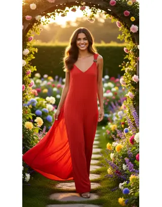 Garde-robe - Lang kleed - Rood