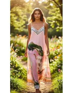 Garde-robe - Lang kleed - Roze