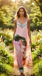 Garde-robe - Lang kleed - Roze