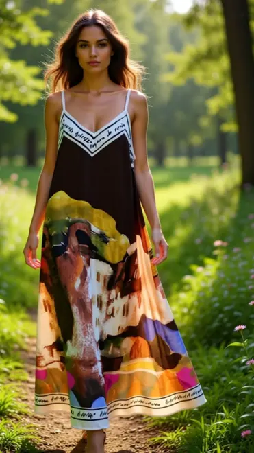Garde-robe - Lang kleed - Bruin