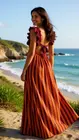 Garde-robe - Lang kleed - Donker oranje