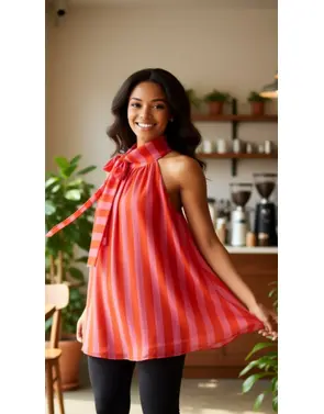 Garde-robe - Top - Fushia-oranje