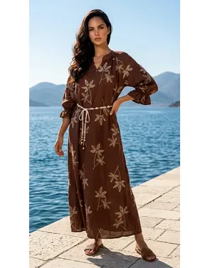 Garde-robe - Lang kleed - Bruin