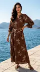 Garde-robe - Lang kleed - Bruin