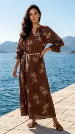 Garde-robe - Lang kleed - Bruin