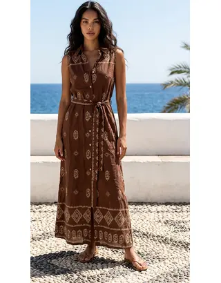 Garde-robe - Lang kleed - Bruin