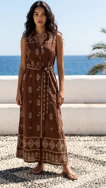 Garde-robe - Lang kleed - Bruin
