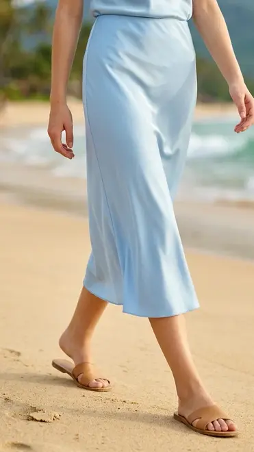 Garde-robe - Lange Rok - Blauw